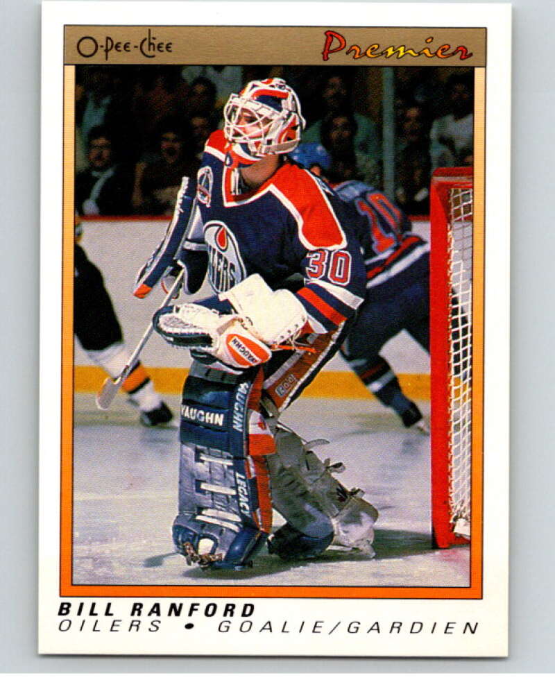 1990-91 OPC Premier #94 Bill Ranford  Edmonton Oilers  V65428 Image 1