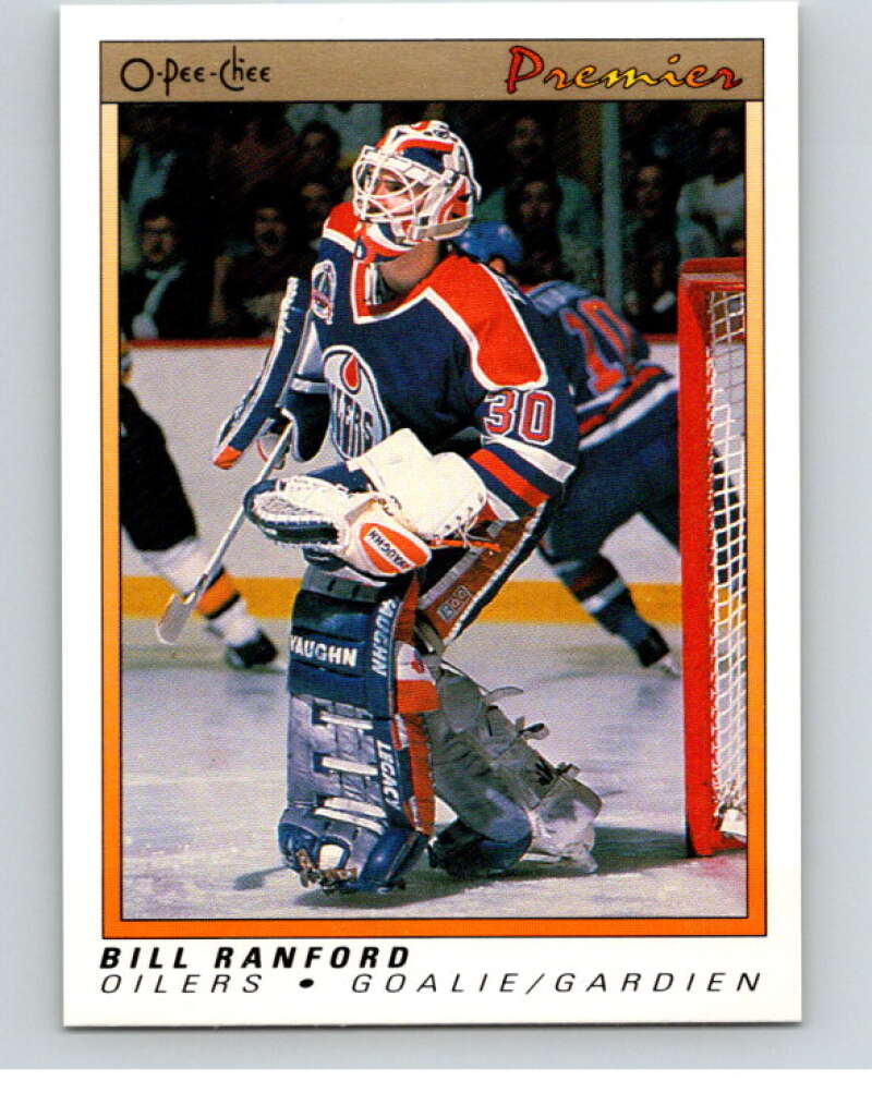 1990-91 OPC Premier #94 Bill Ranford  Edmonton Oilers  V65429 Image 1