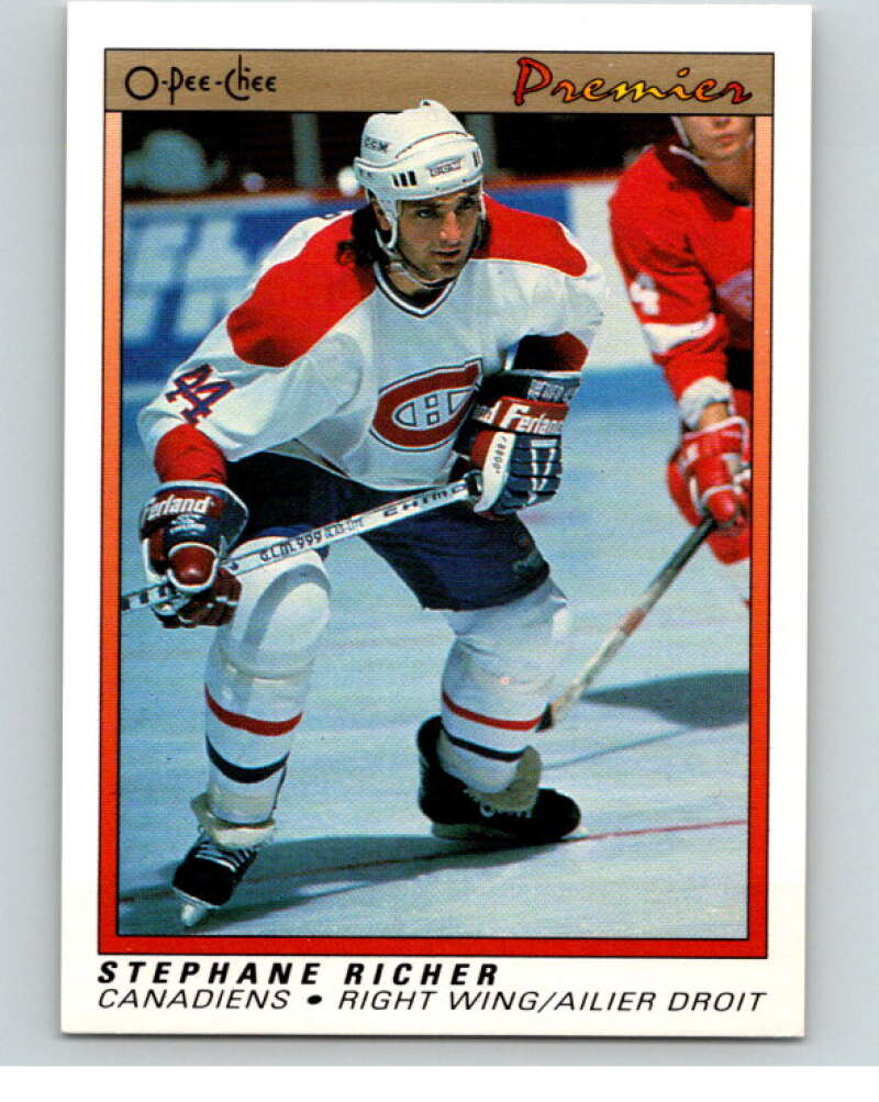1990-91 OPC Premier #98 Stephane Richer  Montreal Canadiens  V65439 Image 1