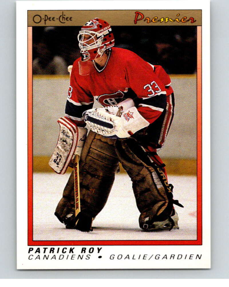 1990-91 OPC Premier #101 Patrick Roy  Montreal Canadiens  V65442 Image 1
