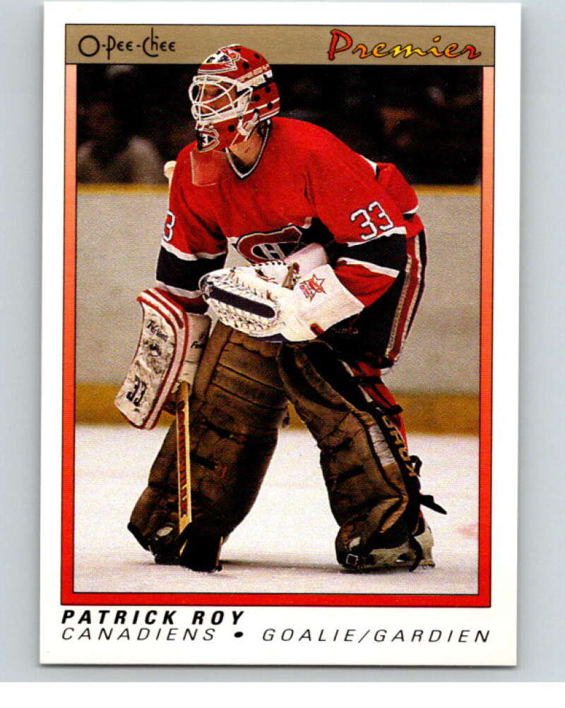 1990-91 OPC Premier #101 Patrick Roy  Montreal Canadiens  V65443 Image 1