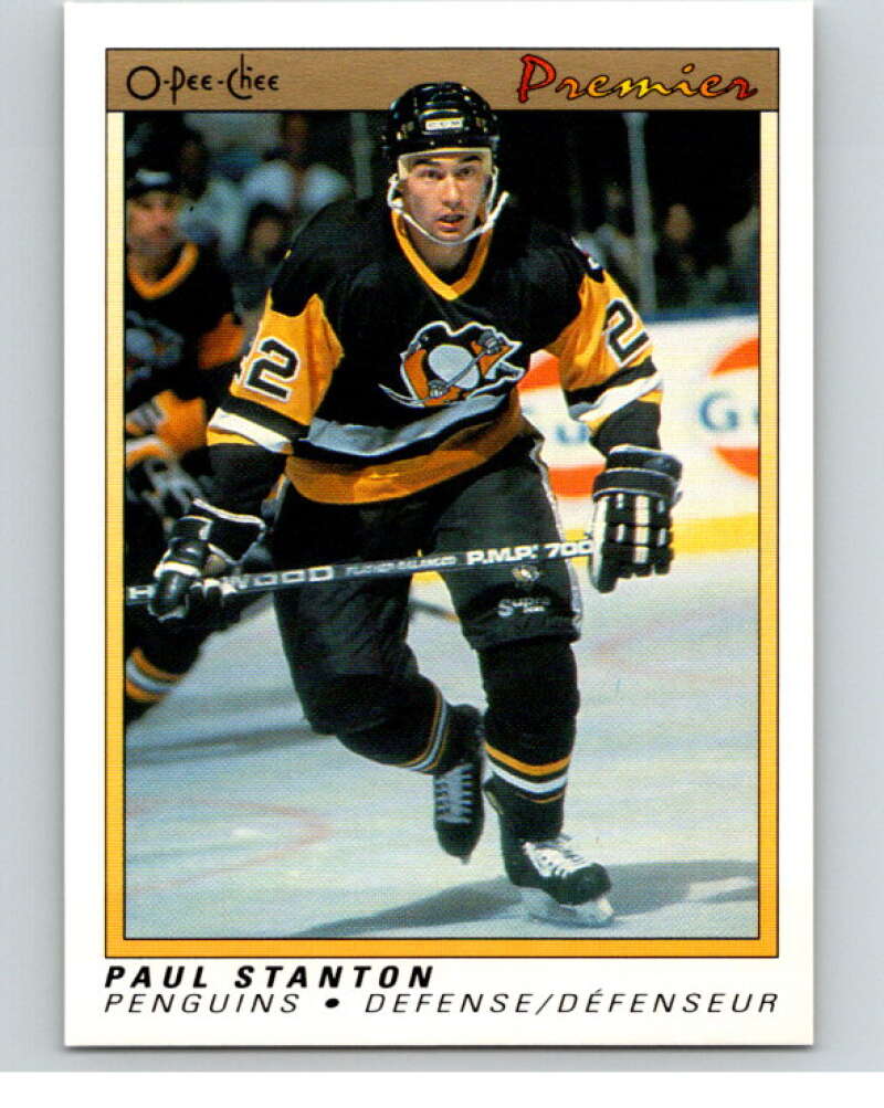 1990-91 OPC Premier #110 Paul Stanton  Pittsburgh Penguins  V65466 Image 1