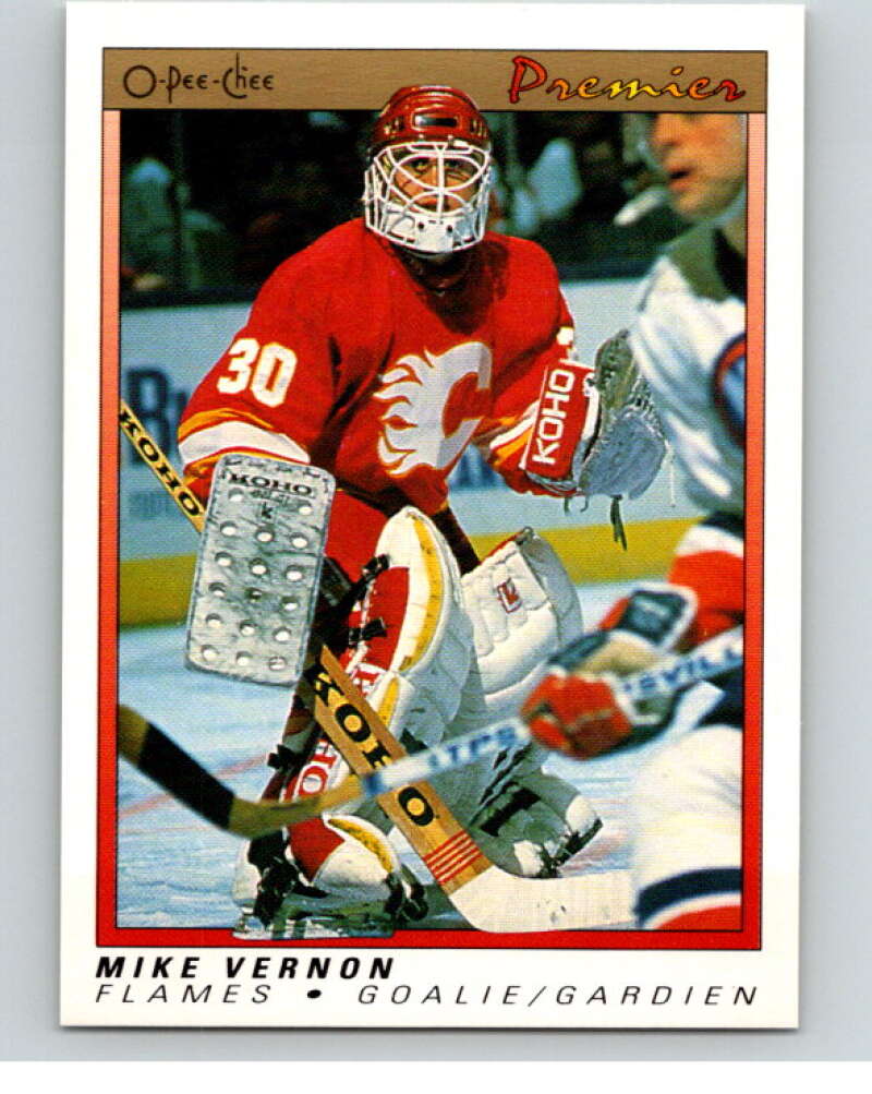 1990-91 OPC Premier #126 Mike Vernon  Calgary Flames  V65506 Image 1