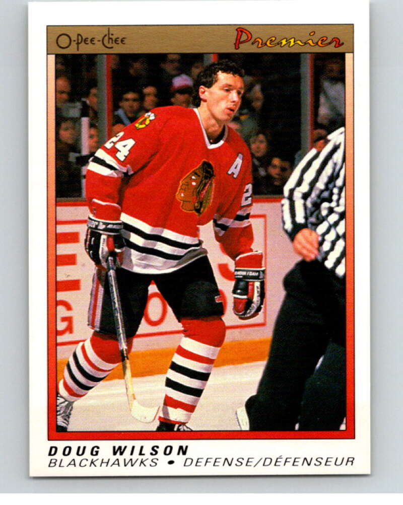 1990-91 OPC Premier #129 Doug Wilson  Chicago Blackhawks  V65514 Image 1