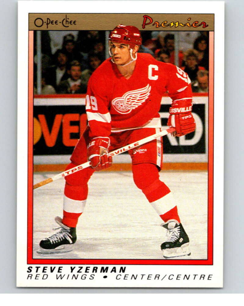 1990-91 OPC Premier #130 Steve Yzerman  Detroit Red Wings  V65515 Image 1