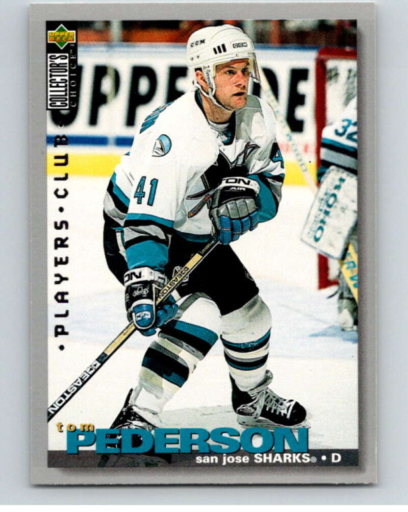 1995-96 Collector's Choice Player's Club #38 Tom Pederson Sharks  V65529 Image 1