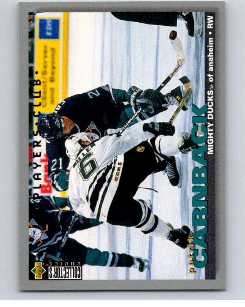 1995-96 Collector's Choice Player's Club #42 Patrik Carnback Ducks  V65531 Image 1