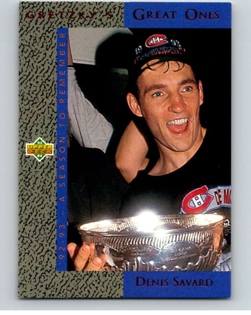 1993-94 Upper Deck Gretzky's Great Ones #GG1 Denis Savard   V65597 Image 1