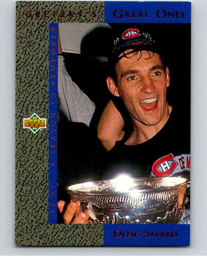 1993-94 Upper Deck Gretzky's Great Ones #GG1 Denis Savard   V65598 Image 1
