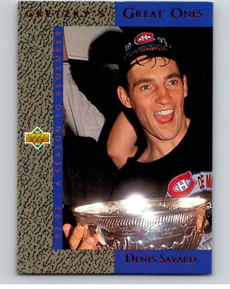 1993-94 Upper Deck Gretzky's Great Ones #GG1 Denis Savard   V65599 Image 1
