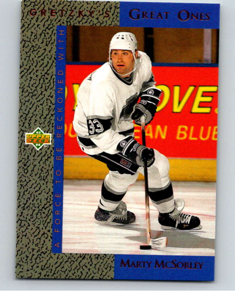 1993-94 Upper Deck Gretzky's Great Ones #GG9 Marty McSorley  V65614 Image 1