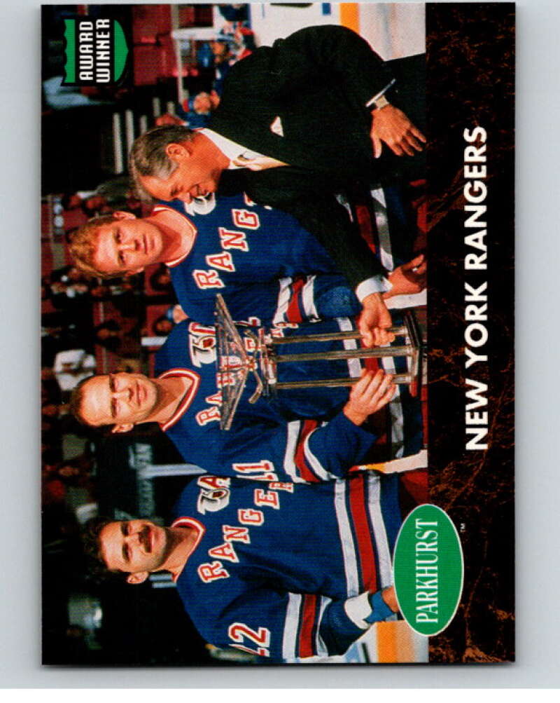 1991-92 Parkhurst PHC #PHC8 Brian Leetch/Mark Messier Rangers  V65649 Image 1
