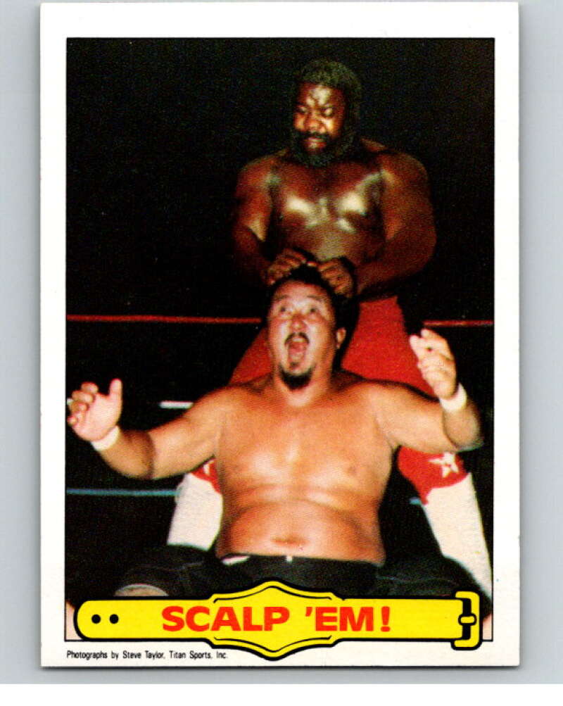 1985 Topps WWF #24 Scalp 'Em!   V65663 Image 1