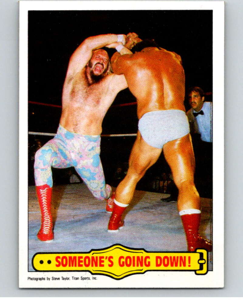 1985 Topps WWF #39 Someone's Going Down!   V65667 Image 1
