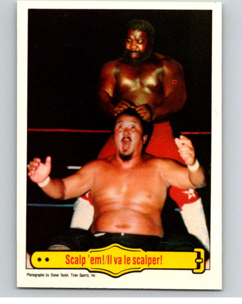 1985 O-Pee-Chee WWF #24 Scalp 'Em!   V65721 Image 1