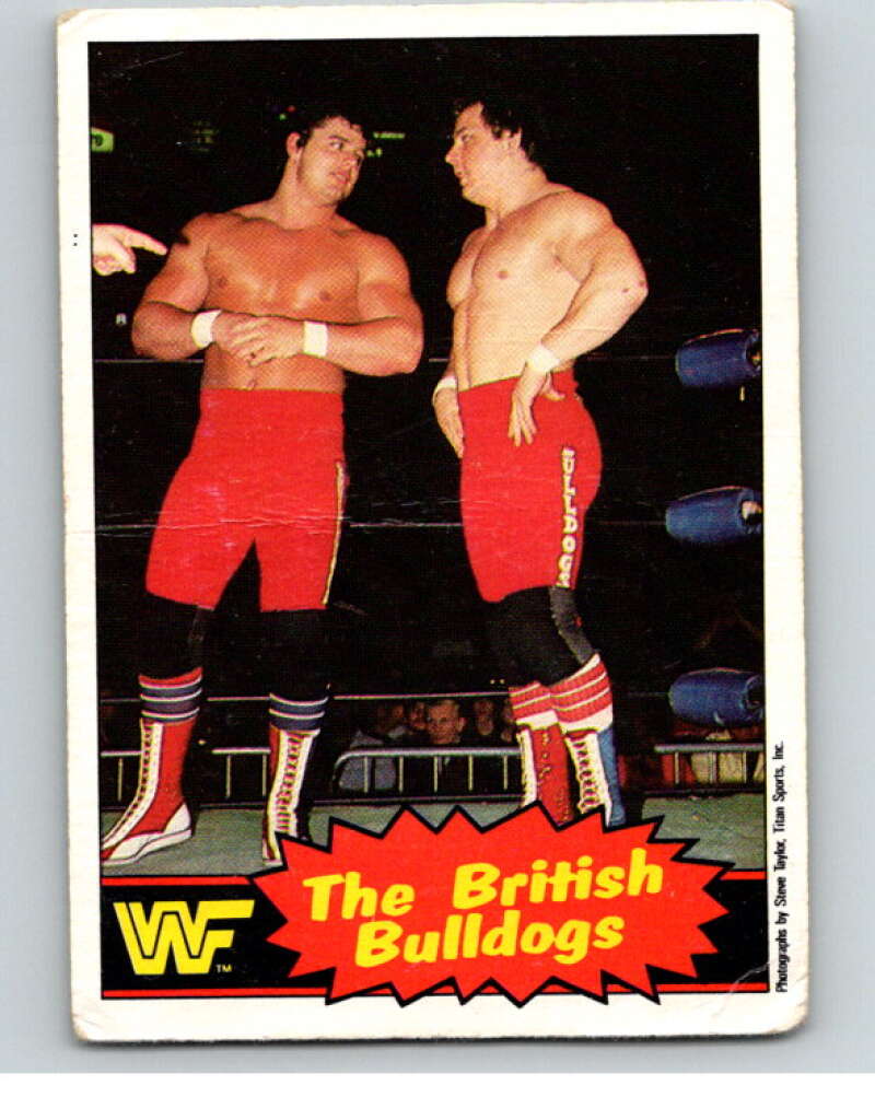 1985 O-Pee-Chee WWF Series 2 #6 The British Bulldogs   V65796 Image 1