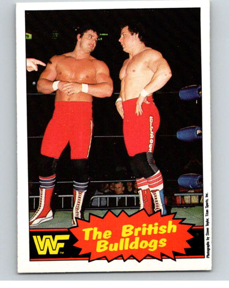 1985 O-Pee-Chee WWF Series 2 #6 The British Bulldogs   V65797 Image 1