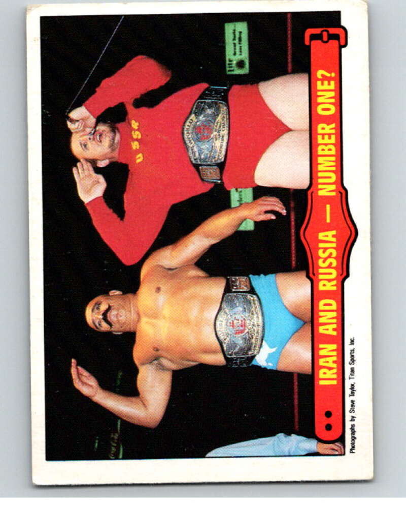 1985 O-Pee-Chee WWF Series 2 #45 Iran and Russia - Number One?   V65919 Image 1