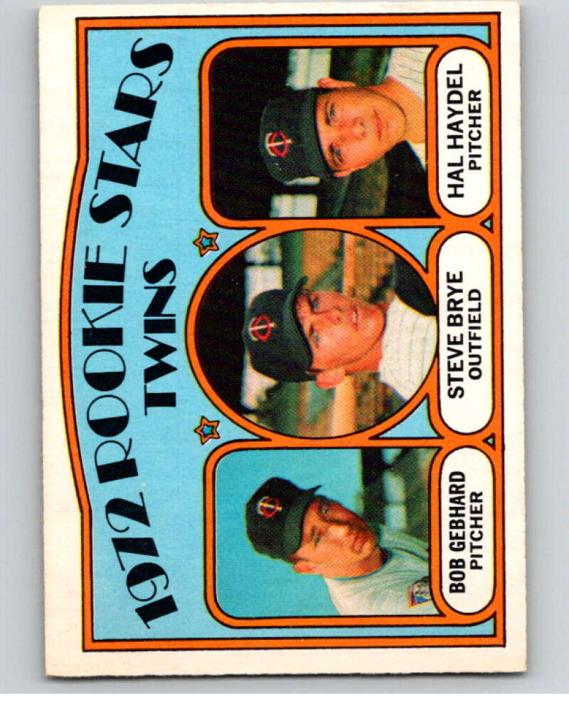 1972 O-Pee-Chee Baseball #28 Gebhard/ Brye/Haydel Rookies  RC Rookie  V66072 Image 1