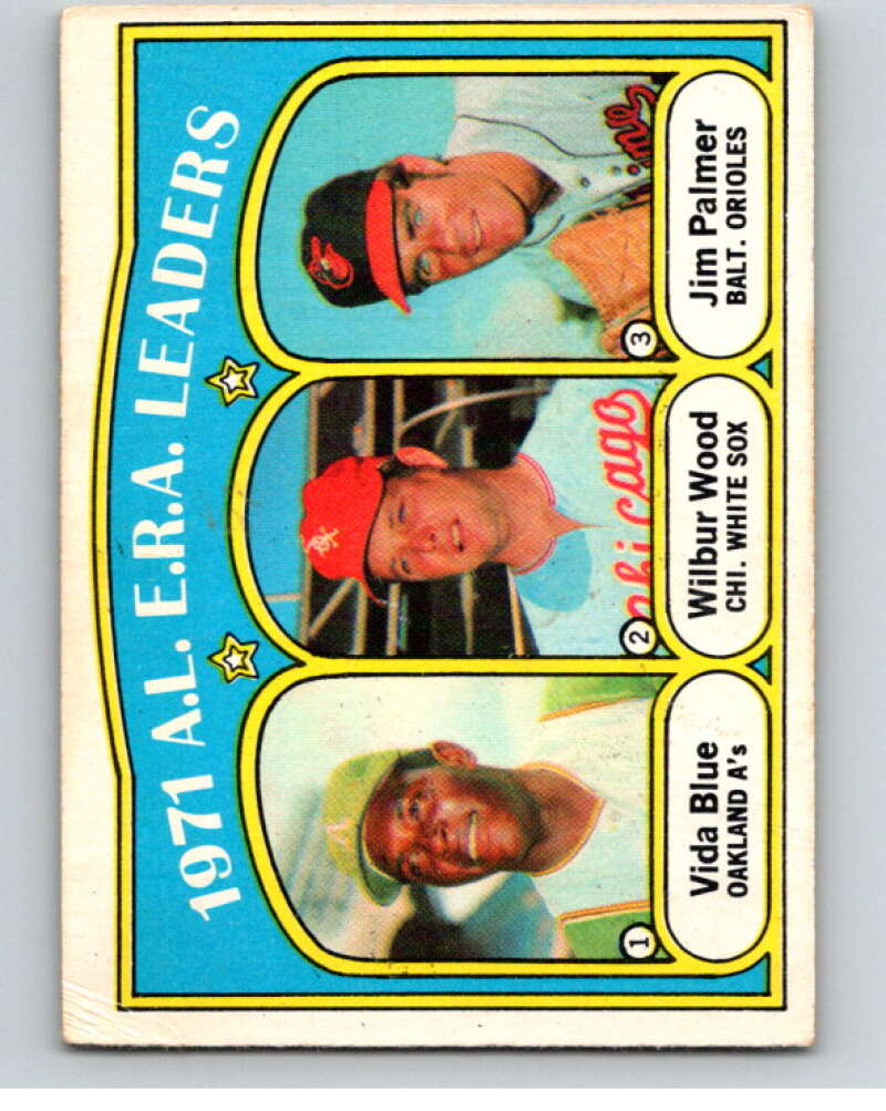 1972 O-Pee-Chee Baseball #92 Vida Blue/Wilbur Wood/Jim Palmer  V66147 Image 1