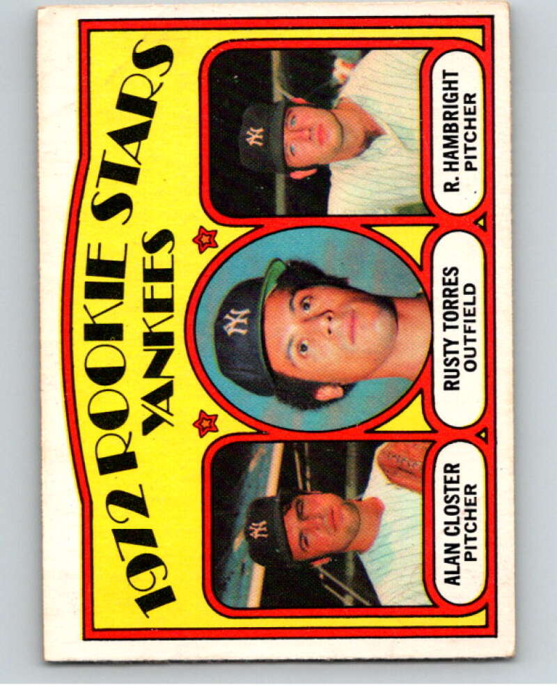 1972 O-Pee-Chee Baseball #124 Alan Closter/Torres/Hambright  V66194 Image 1