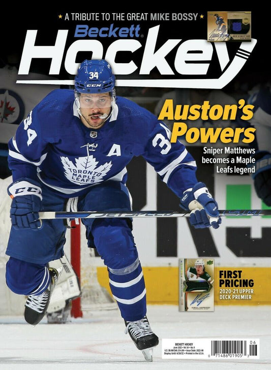 June 2022 Beckett Hockey Monthly Magazine - Auston Matthews Leafs Cover  Image 1