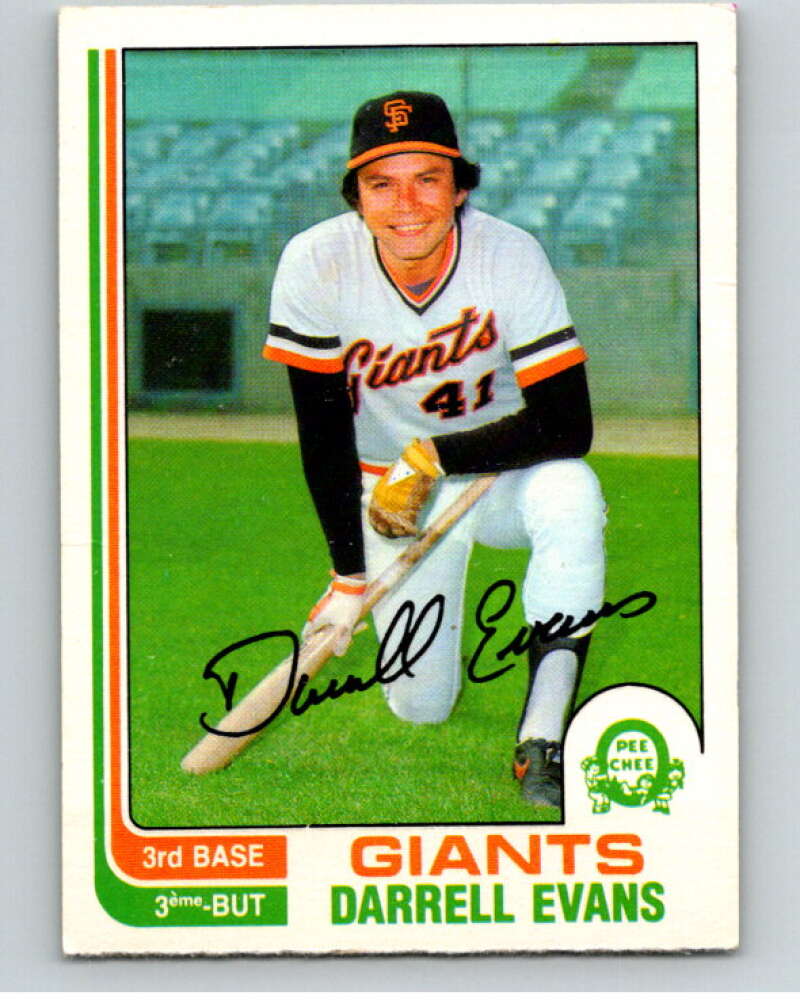 1982 O-Pee-Chee Baseball #17 Darrell Evans  San Francisco Giants  V66394 Image 1