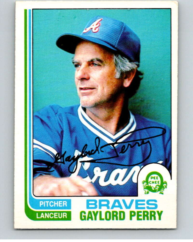 1982 O-Pee-Chee Baseball #115 Gaylord Perry  Atlanta Braves  V66402 Image 1