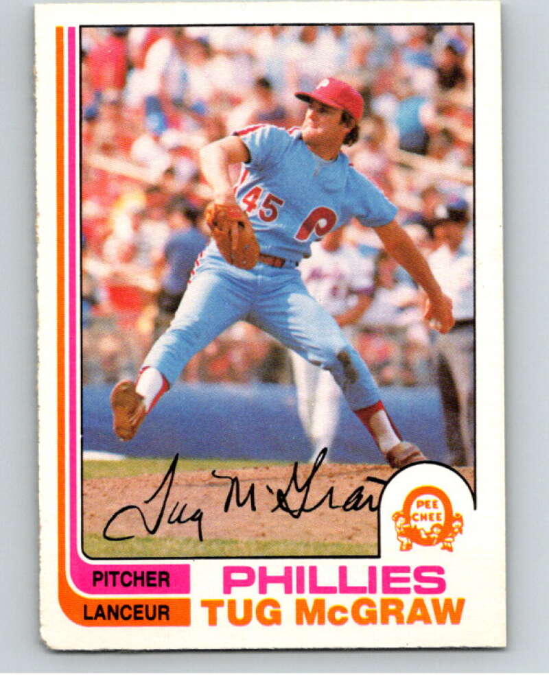 1982 O-Pee-Chee Baseball #250 Tug McGraw  Philadelphia Phillies  V66424 Image 1