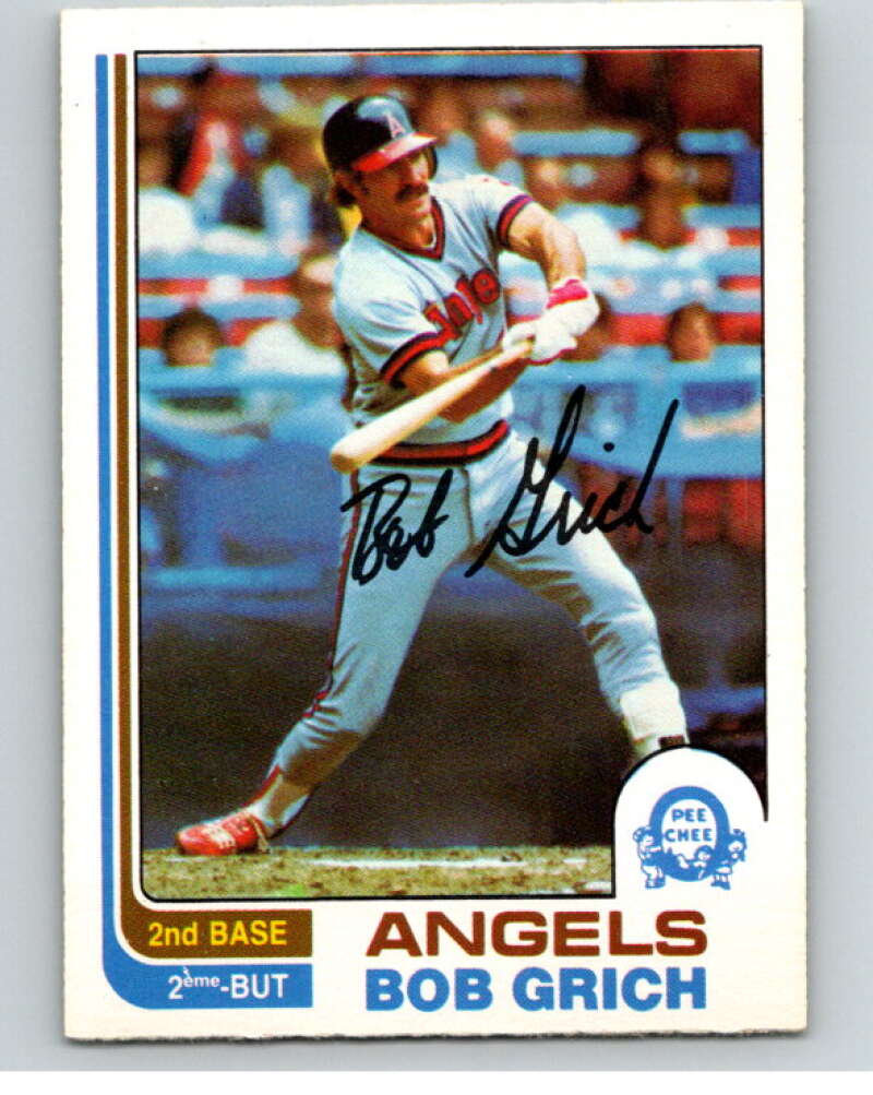 1982 O-Pee-Chee Baseball #284 Bobby Grich  California Angels  V66429 Image 1