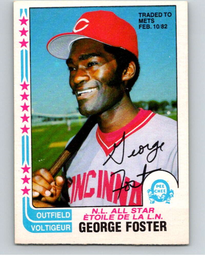 1982 O-Pee-Chee Baseball #342 George Foster AS  Cincinnati Reds  V66437 Image 1