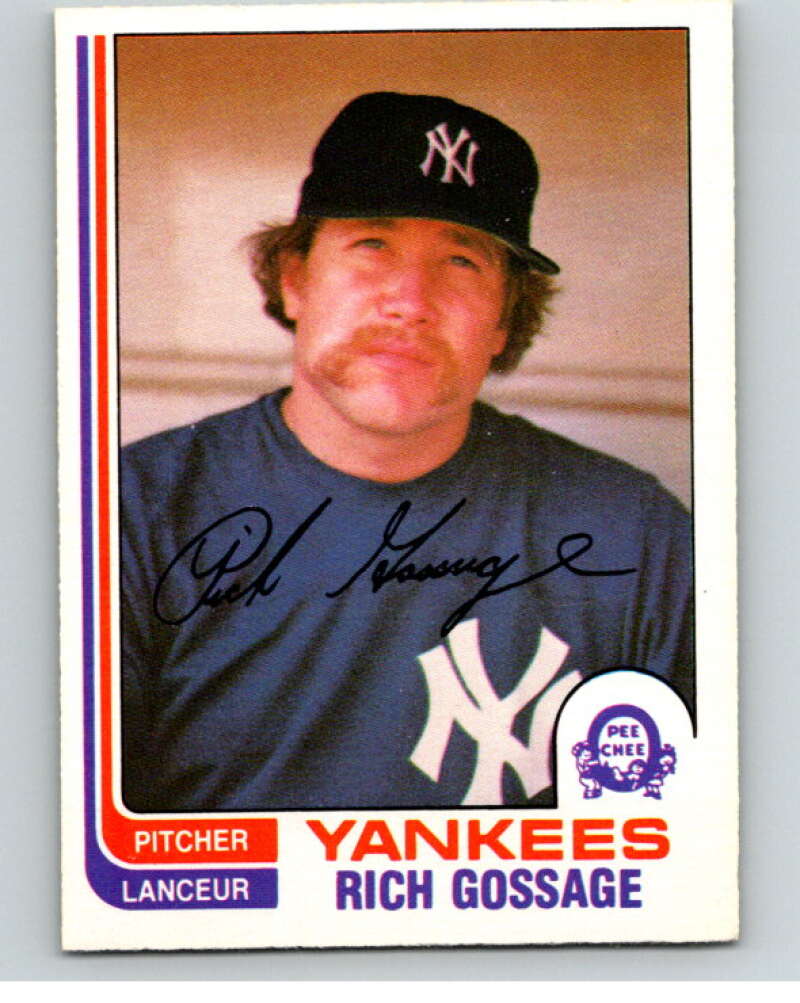 1982 O-Pee-Chee Baseball #396 Rich Gossage  New York Yankees  V66444 Image 1
