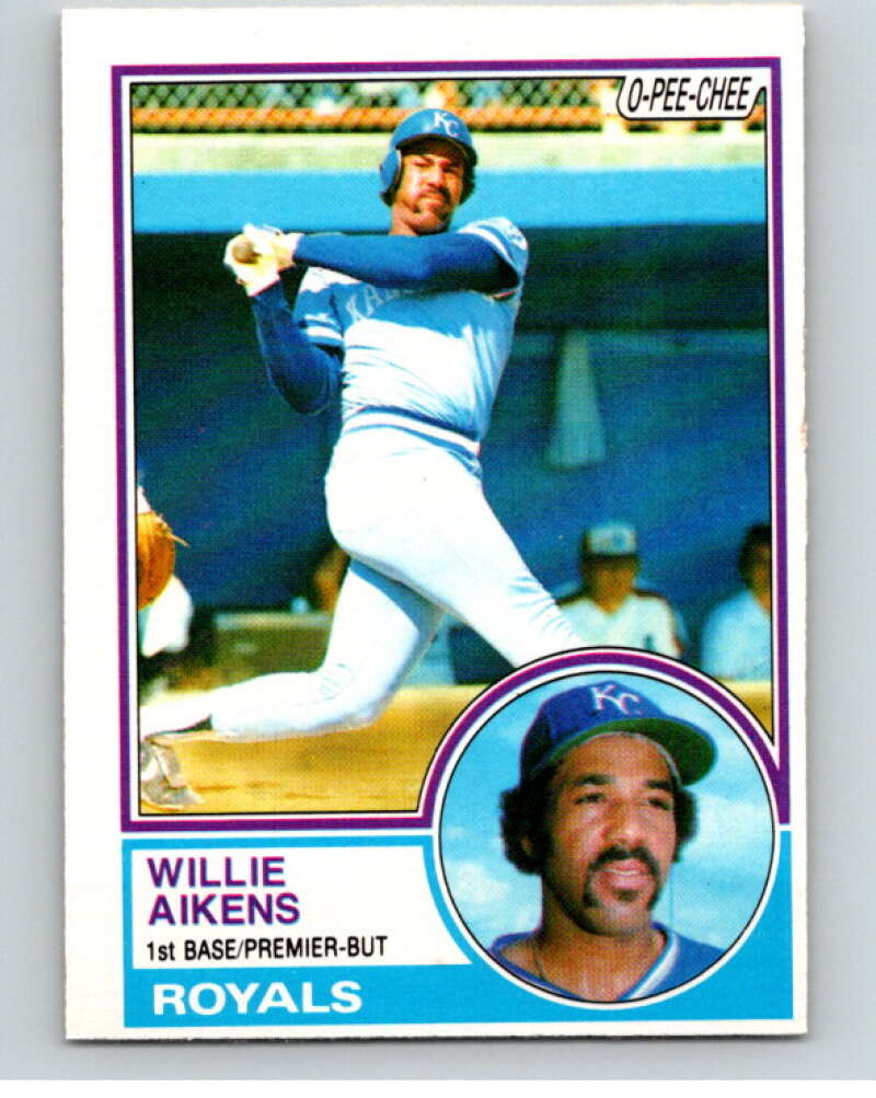 1983 O-Pee-Chee Baseball #136 Willie Aikens  Kansas City Royals  V66470 Image 1