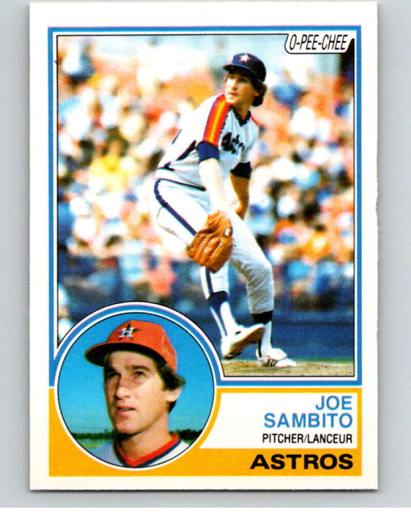 1983 O-Pee-Chee Baseball #296 Joe Sambito  Houston Astros  V66508 Image 1