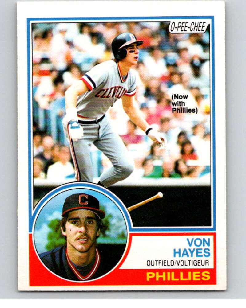 1983 O-Pee-Chee Baseball #325 Von Hayes   V66512 Image 1