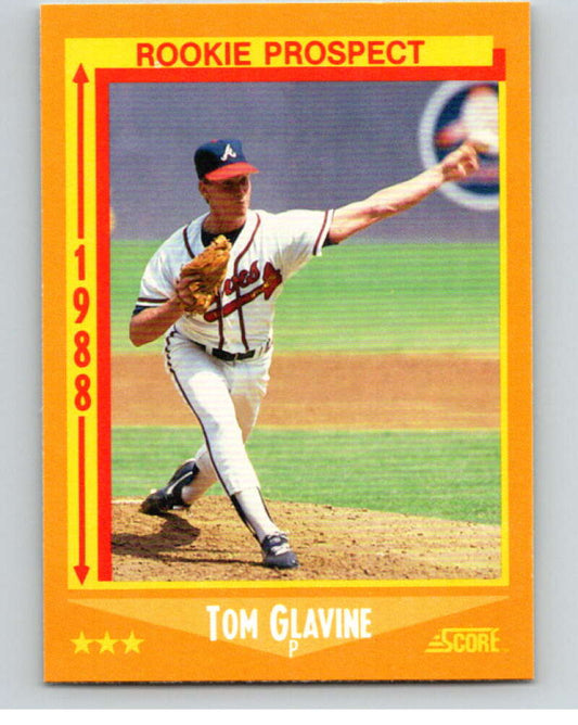 1988 Score #638 Tom Glavine RP RC Rookie Atlanta Braves  V66523 Image 1