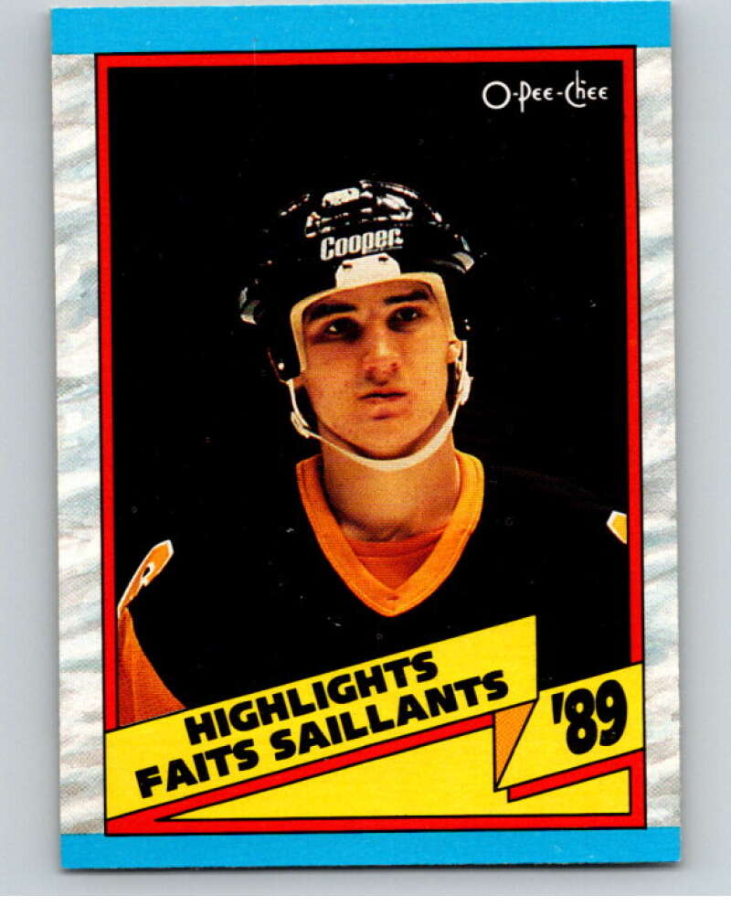 1989-90 O-Pee-Chee #327 Mario Lemieux HL  Pittsburgh Penguins  V66557 Image 1