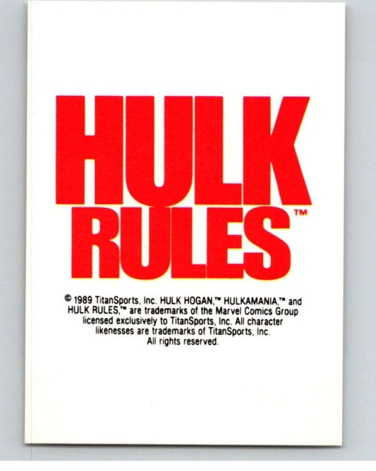 1990 Classic WWF Wrestling #145 Hulk Hogan Rules   V66587 Image 1