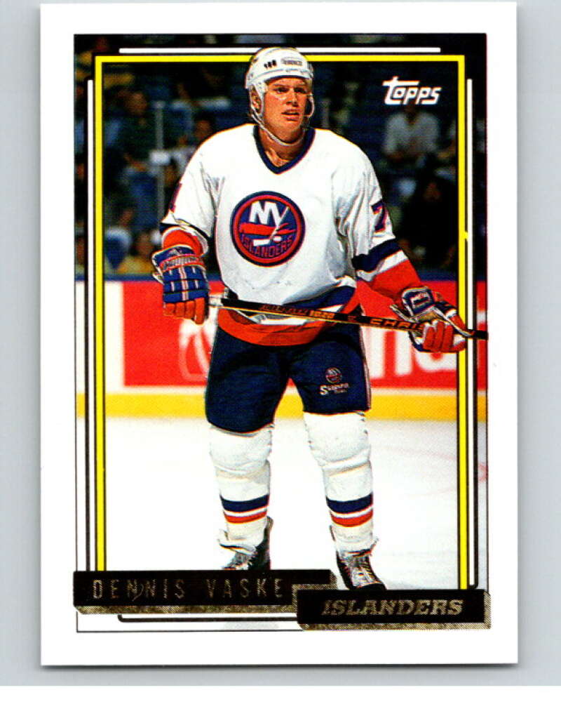1992-93 Topps Gold #87G Dennis Vaske  New York Islanders  V66599 Image 1