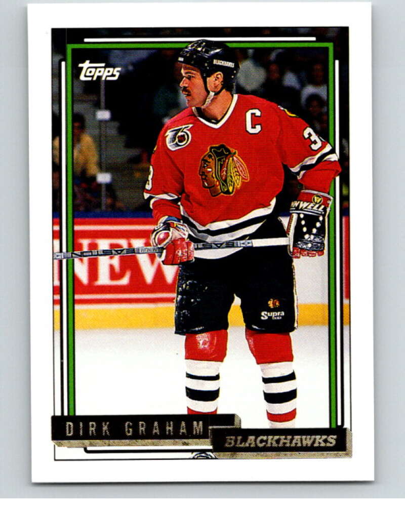 1992-93 Topps Gold #376G Dirk Graham  Chicago Blackhawks  V66606 Image 1