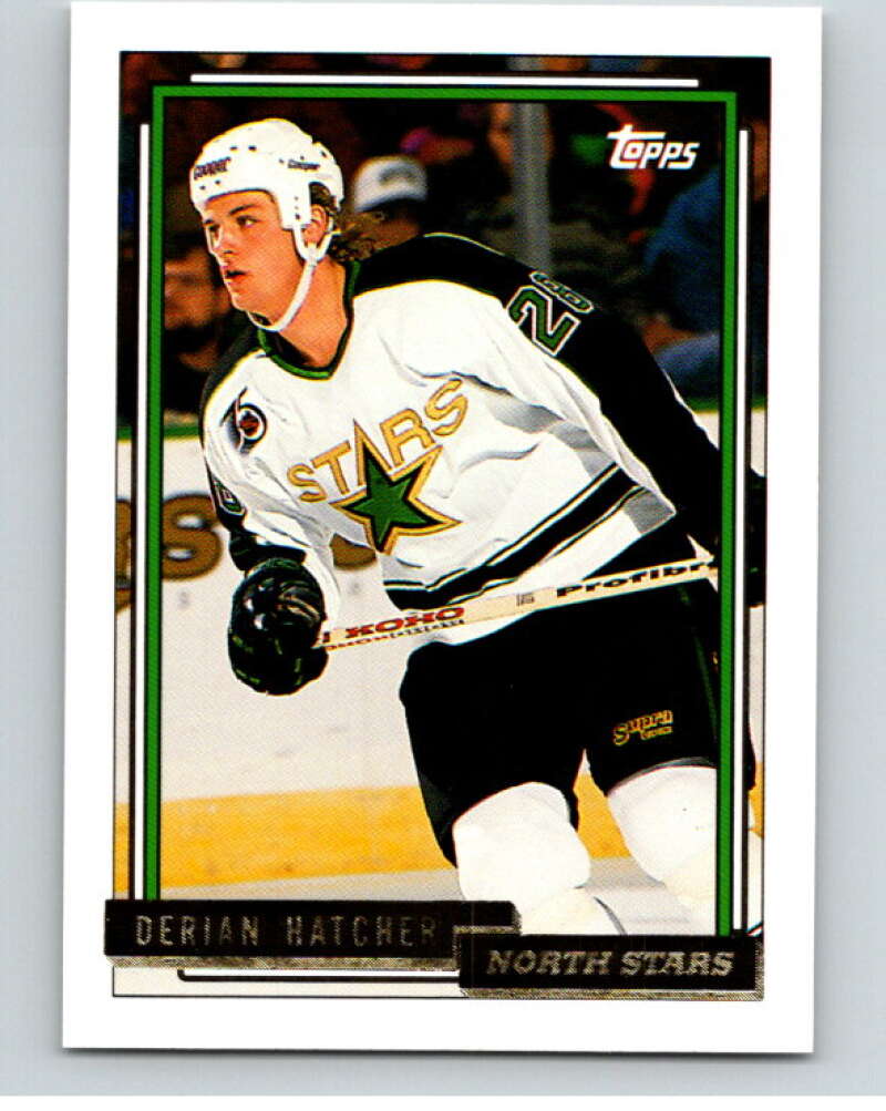 1992-93 Topps Gold #405G Derian Hatcher  Minnesota North Stars  V66607 Image 1