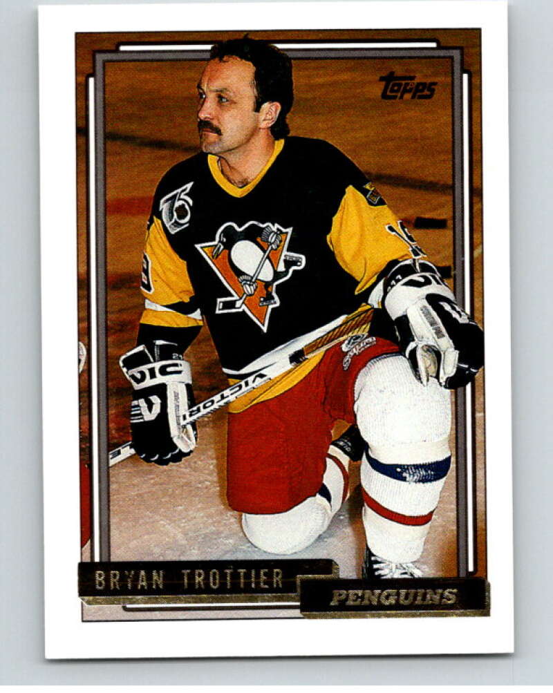 1992-93 Topps Gold #416G Bryan Trottier  Pittsburgh Penguins  V66608 Image 1
