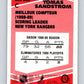 1989-90 O-Pee-Chee Box Bottoms #C Tomas Sandstrom Rangers  V66696 Image 2