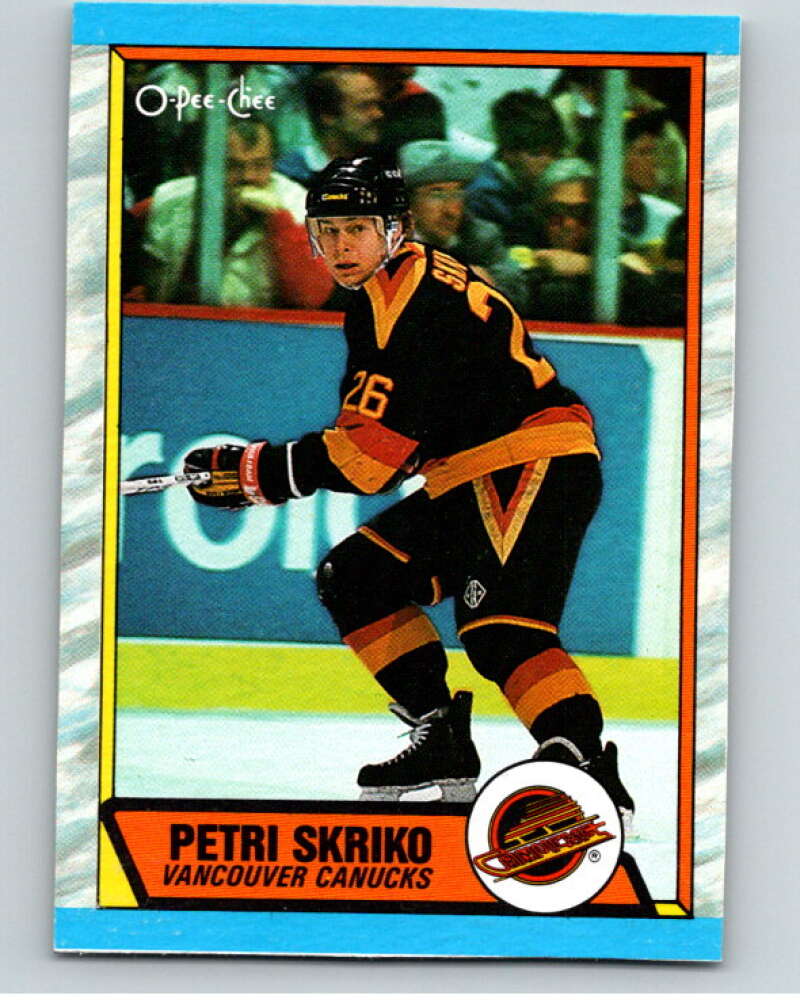 1989-90 O-Pee-Chee Box Bottoms #D Petri Skriko Canucks  V66697 Image 1