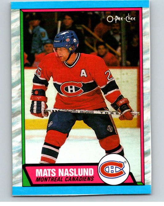 1989-90 O-Pee-Chee Box Bottoms #H Mats Naslund Canadiens  V66701 Image 1