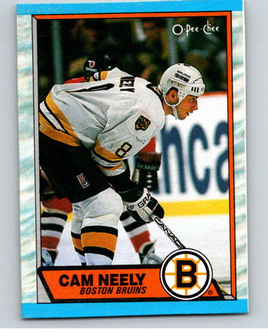1989-90 O-Pee-Chee Box Bottoms #K Cam Neely  Boston Bruins  V66704 Image 1