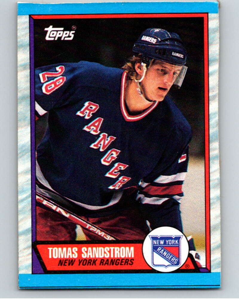 1989-90 Topps Box Bottoms #C Tomas Sandstrom Rangers  V66706 Image 1