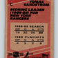 1989-90 Topps Box Bottoms #C Tomas Sandstrom Rangers  V66706 Image 2