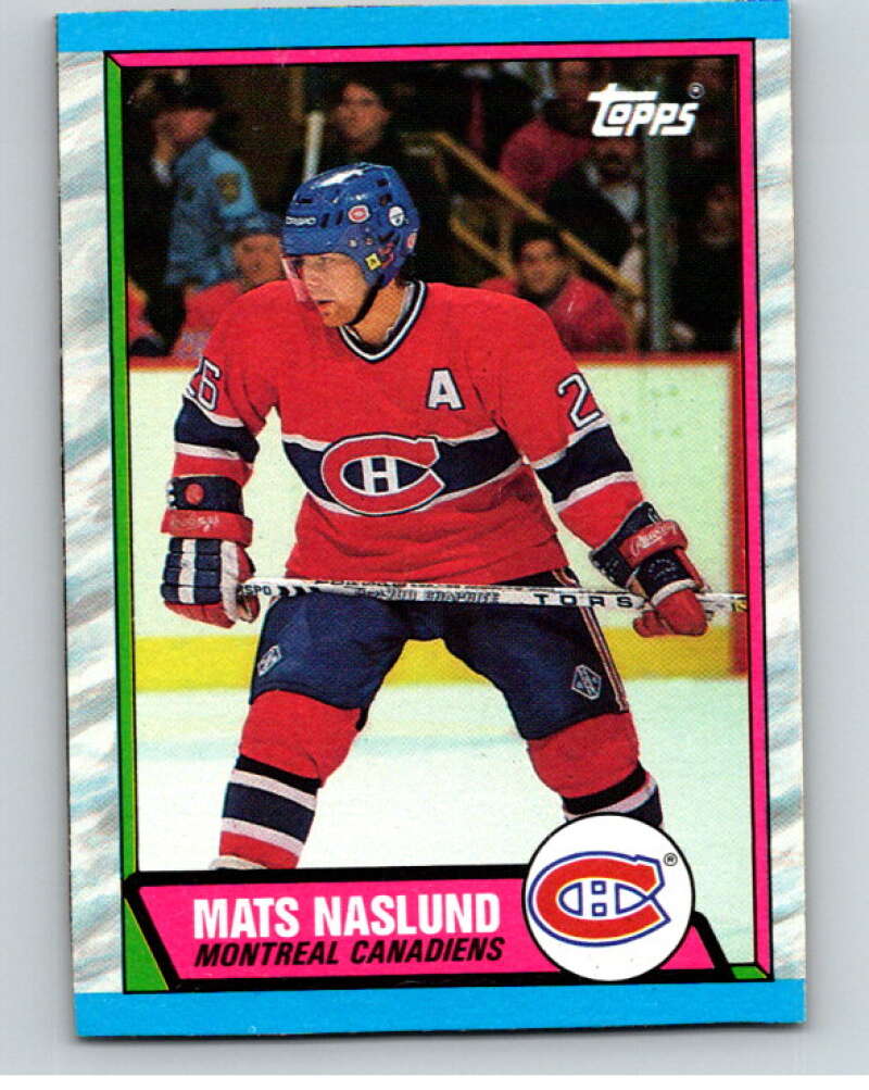 1989-90 Topps Box Bottoms #H Mats Naslund  Montreal Canadiens  V66707 Image 1