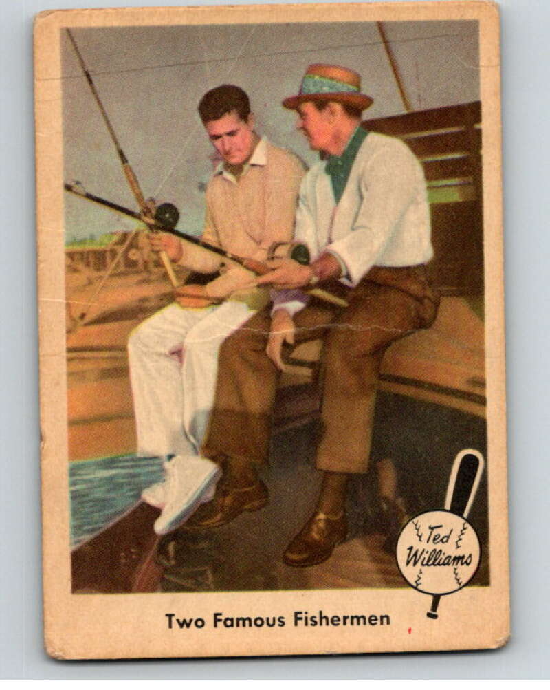 1959 Fleer Ted Williams #67 Two Famous Fishermen  Boston Red Sox  V66714 Image 1